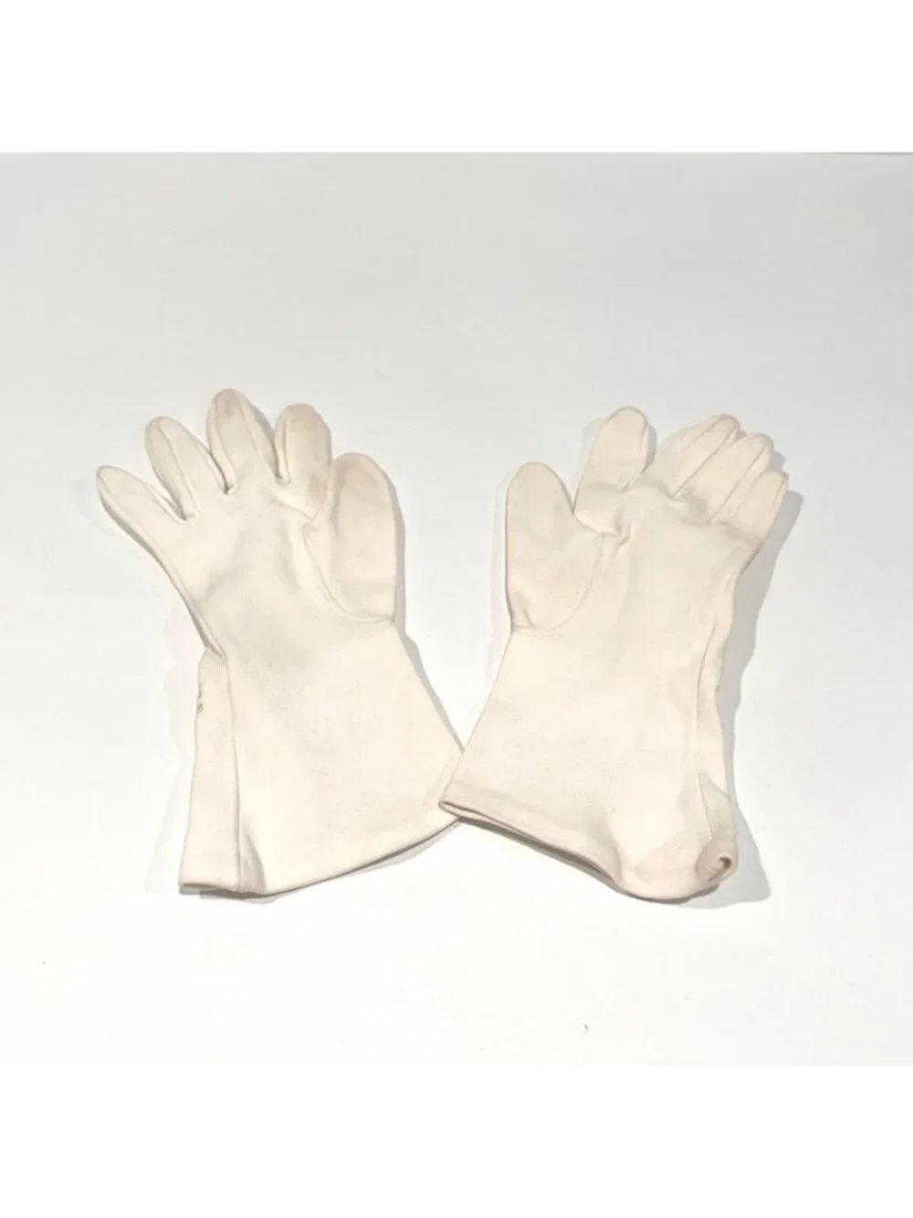 Vintage Off White Cream Floral Eyelet Formal Kid Gloves